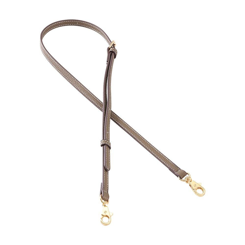 Leather Strap for Purse Replacement Handbags Straps Purse Straps for Handbags Gold Lobster Clasp Dark Grey Lychee