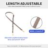 Leather Strap for Purse Replacement Handbags Straps Purse Straps for Handbags Gold Lobster Clasp Dark Grey Lychee view 3