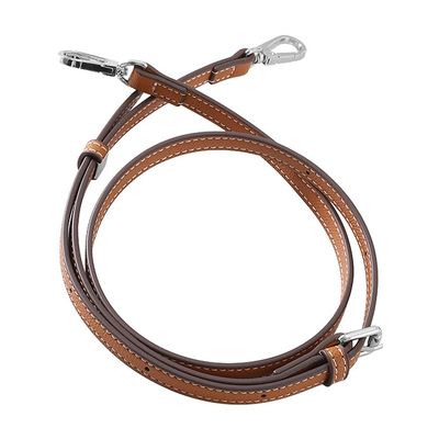 Leather Strap for Purse Replacement Handbags Straps Purse Straps for Handbags Silver Clasp Brown