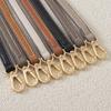 Leather Strap for Purse Replacement Handbags Straps Purse Straps for Handbags Silver Clasp Brown view 4