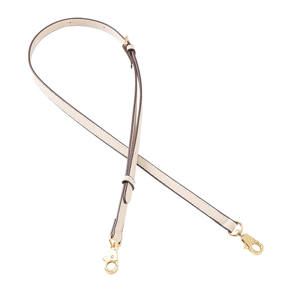 Leather Strap for Purse Replacement Handbags Straps Purse Straps for Handbags Gold Lobster Clasp Beige Lychee