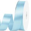 Quhora 1" x 50 Yards Satin Ribbon - Light Blue Silk Ribbon with Spool - Ideal for Gift Wrapping, Floral Bouquets, Crafts, Wedding Party Decorations, Christmas and Sewing Projects view 1