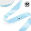 Quhora 1" x 50 Yards Satin Ribbon - Light Blue Silk Ribbon with Spool - Ideal for Gift Wrapping, Floral Bouquets, Crafts, Wedding Party Decorations, Christmas and Sewing Projects view 2