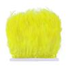 5/10 Yard Rooster Hackle Feather Trims Fringes 4-6 Inch Saddle Feather Ribbons Party Dresses Decoration Accessory Yellow 5 Yard view 1