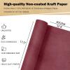 RUSPEPA Wine Red Kraft Wrapping Paper Roll, 17.5"x 393"(32.8'), Recyclable Wine Red Gift Wrap Paper for Christmas Gift Wrapping, Table Covering, DIY Crafting, Mother's Day Bouquet Flower, 80GSM view 2