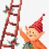 DUTCH STITCH BROTHERS Embroidery Kits - Counted Cross Stitch Set with 6 Inch Hoop. 14 Count Aida Fabric. Ideal Embroidery Kits for Beginners. Christmas Theme. DSB043B view 2