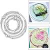 3D Spotted Line Circle Nesting Frame, Metal Cutting Die Circle Lace Die Cutting, DIY Craft Die Cutter Set Cutting Dies for Making Cards Scrapbook Albums Die-Cutting and Embossing view 1