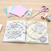 3D Spotted Line Circle Nesting Frame, Metal Cutting Die Circle Lace Die Cutting, DIY Craft Die Cutter Set Cutting Dies for Making Cards Scrapbook Albums Die-Cutting and Embossing view 2