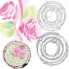 3D Spotted Line Circle Nesting Frame, Metal Cutting Die Circle Lace Die Cutting, DIY Craft Die Cutter Set Cutting Dies for Making Cards Scrapbook Albums Die-Cutting and Embossing view 4