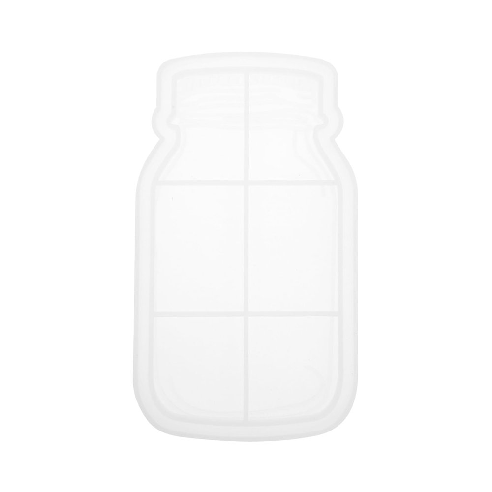 VILLCASE Mason Jar Shape Silicone Mold for Epoxy Resin Crafting DIY Candle Holder Tray Mold Flexible Reusable Resin Casting 6.18X3.54 Inch