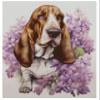 Bassed Hound,Cotton Counted Cross Stitch Kits,150x200stitch, 26x36cm, Egyptian Cotton Thread, 14 Count Counted Dog Cross Stitch kit view 1