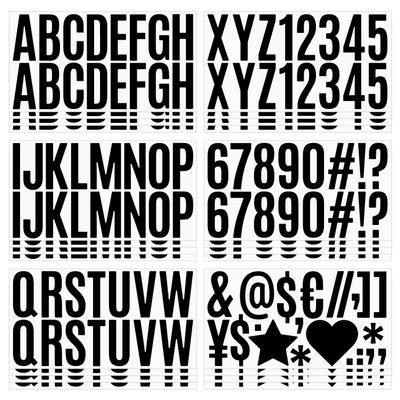 400 Pieces Black Letter Stickers 24 Sheets Large 2.5 Inch Self Adhesive Number Alphabet Kit Waterproof for Bulletin Board Letters Mailbox Numbers Labels DIY Crafts Art Making