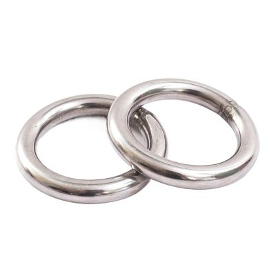 CHATROOM 20-100mm Heavy Duty Welded Round O-Rings Thickness 3 4 5 6 8 10mm Solid Ring Stainless Steel (Color : Silver, Size : M3 x 40mm (4pcs))