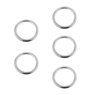 CHATROOM 5 X Welded Ring 304 Stainless Steel O Round Rings for Canoes Diving Saddles Marine Shade Sail Boat Applications (Color : Silver, Size : 3 x 15mm)