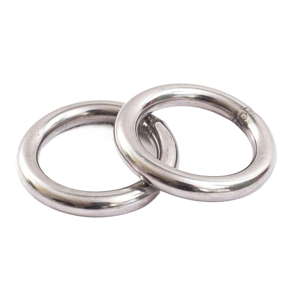 CHATROOM 20-100mm Heavy Duty Welded Round O-Rings Thickness 3 4 5 6 8 10mm Solid Ring Stainless Steel (Color : Silver, Size : M3 x 20mm (4pcs))