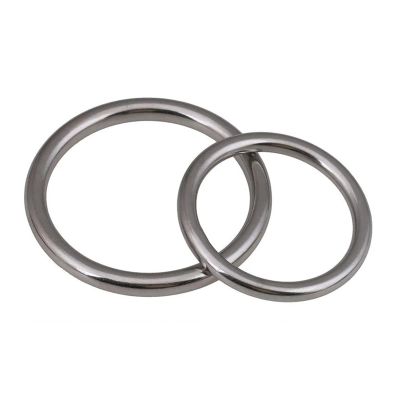 CHATROOM Heavy Duty Welded Round Rings Smooth Solid O Ring 304 Stainless Steel for Rigging Marine Boat Hammock Yoga Hanging Ring 1pcs (Color : Silver, Size : M4x20)