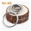 CHATROOM Heavy Duty Welded Round Rings Smooth Solid O Ring 304 Stainless Steel for Rigging Marine Boat Hammock Yoga Hanging Ring 1pcs (Color : Silver, Size : M4x20) view 2