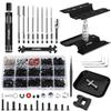 EPINON RC Car Repair Work Stand Repair Tool Set 360 Degree Rotation and 520 Pcs RC Screws Kit and RC Screwdrivers and Screws Pallet for 1/8 1/10 1/12 1/16 1/18 RC Car Crawler Truck Buggy (Black) view 1
