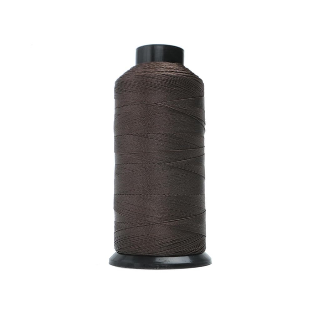 Hand and Machine Sewing Thread,70 Nylon Bonded Thread 0.3MM Heavy Duty Breaking Strength Leather Upholstery Shoes Canvas Sewing Stitch 210D/3 1500 Meters-White (Color : Dark Coffee 6831)