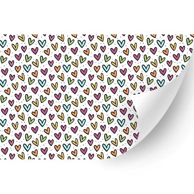 HTV4U Valentine's Day Heat Transfer Vinyl (Colorful Love, 20" x 1 Yard) - Iron on Vinyl, Heat Press Transfer Paper, Graphic Design Printed Patterns for Clothing, T-Shirt, Fabric, DIY