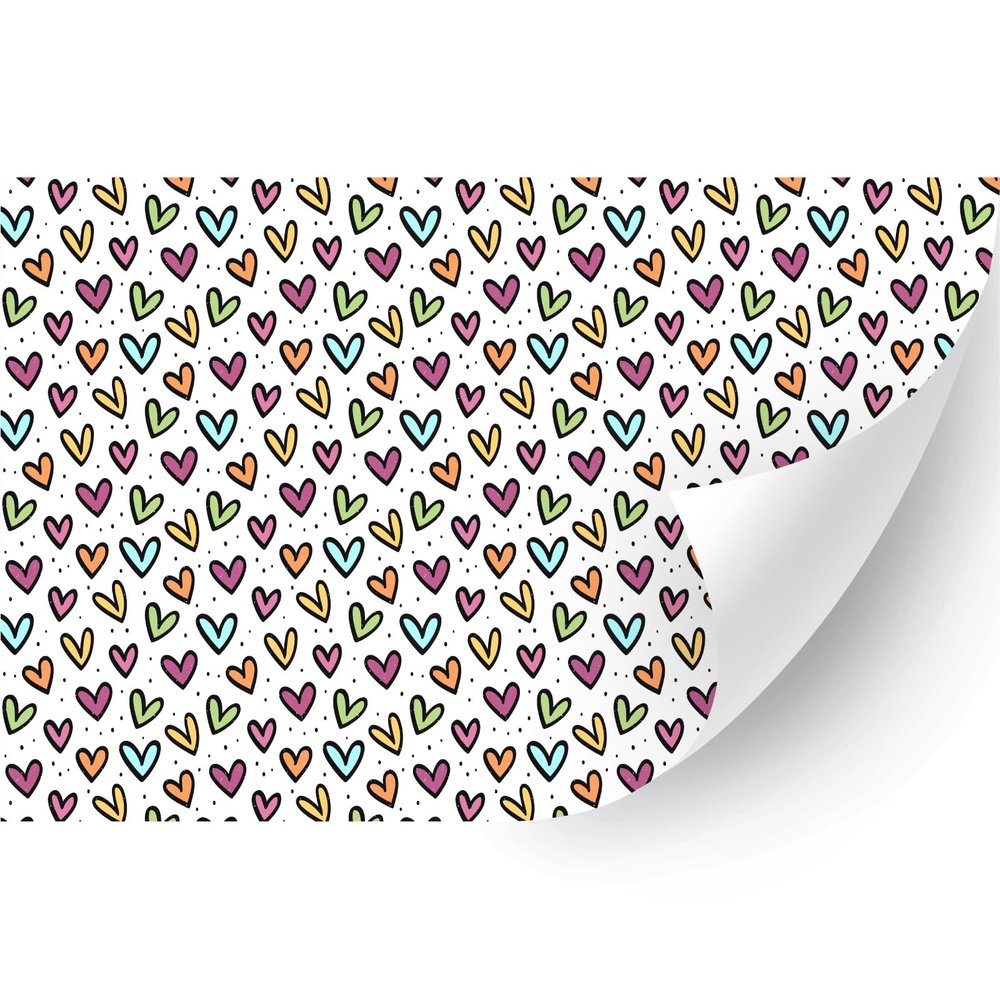 HTV4U Valentine's Day Heat Transfer Vinyl (Colorful Love, 20" x 1 Yard) - Iron on Vinyl, Heat Press Transfer Paper, Graphic Design Printed Patterns for Clothing, T-Shirt, Fabric, DIY