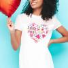 HTV4U Valentine's Day Heat Transfer Vinyl (Colorful Love, 20" x 1 Yard) - Iron on Vinyl, Heat Press Transfer Paper, Graphic Design Printed Patterns for Clothing, T-Shirt, Fabric, DIY view 3