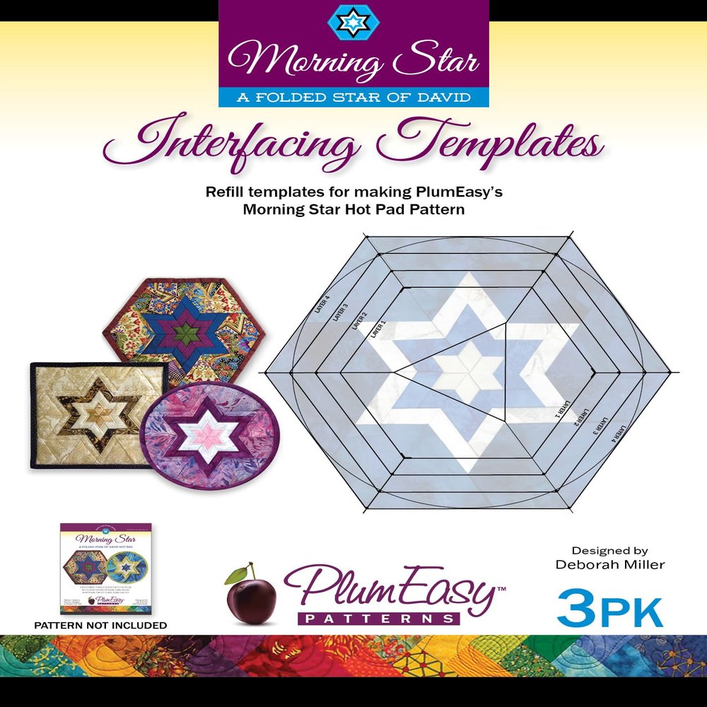 Morning Star Interfacing Template by PlumEasy Patterns - 3pk