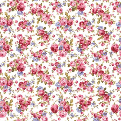 HTV4U Puff Valentine's Day Heat Transfer Vinyl (Renaissance Flower, 12" x 5 Yards) - 3D Flower Pattern Print on Vinyl, Heat Press Iron on Transfer Design to Pop on Shirts and Garments