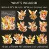 ZXMNBH PET Stickers for Scrapbooking Kit Cloris God Aesthetic Paper Diary Planner Junk Journaling Decorative Supplies 10 Pcs/Pack view 2