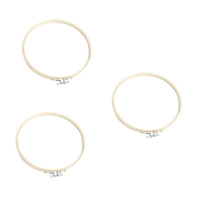 STOBOK 3pcs Circle Embroidery Hoop Cross Stitch Ring Embroidery Stabilizer Hoops Bulk