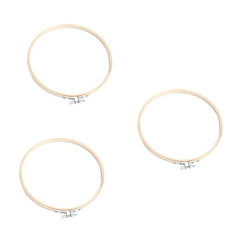 STOBOK 3pcs Circle Embroidery Hoop Cross Stitch Ring Embroidery Stabilizer Hoops Bulk