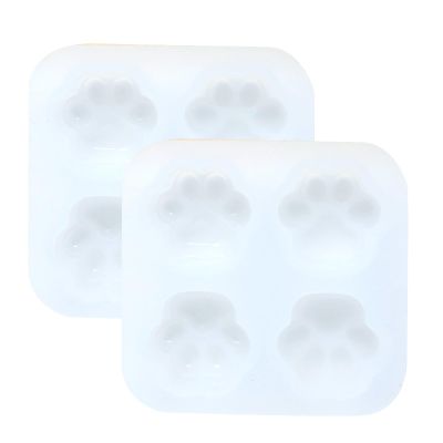 yueton 2PCS Mini Cat Claw Dropping Mold Cat Claw Silicone Mold 4 Grids Resin Mold Cat Claw Pendant Mold for Mirror Jewelry DIY Adhesive Jewelry Keychain Pendant