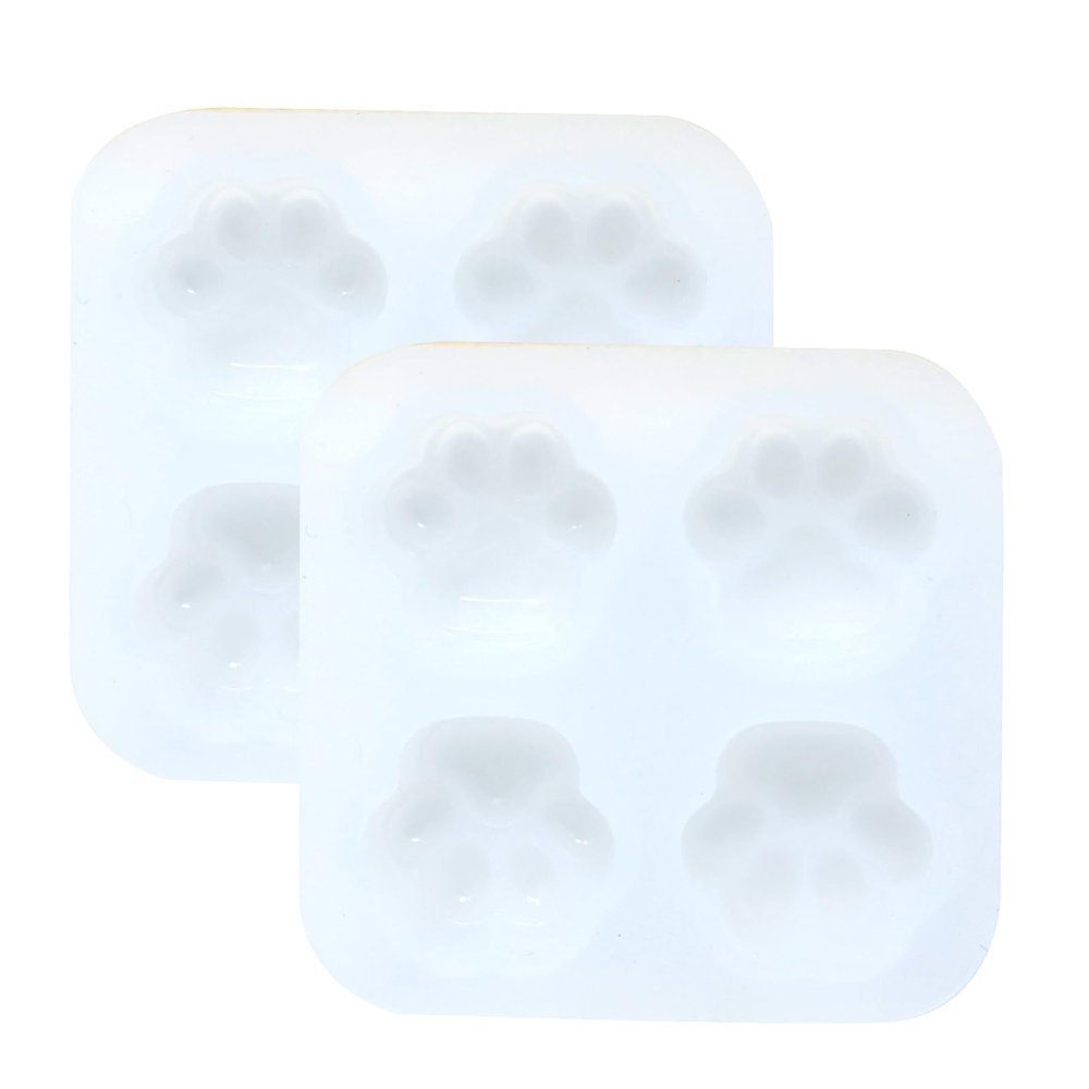 yueton 2PCS Mini Cat Claw Dropping Mold Cat Claw Silicone Mold 4 Grids Resin Mold Cat Claw Pendant Mold for Mirror Jewelry DIY Adhesive Jewelry Keychain Pendant