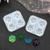 yueton 2PCS Mini Cat Claw Dropping Mold Cat Claw Silicone Mold 4 Grids Resin Mold Cat Claw Pendant Mold for Mirror Jewelry DIY Adhesive Jewelry Keychain Pendant view 3