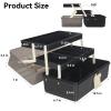 WEWLINE 13-Inch Art Storage Box 3-Layers Plastic Storage Box with Handle Craft Art Bin Portable for Home School Office Travel, Black view 2