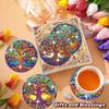 Puraikcmi 6pcs Tree of Life Plants Diamond Art Coasters Kits with Holder DIY Small Tree Diamond Paintings Coasters for Beginners, Adults, Diamond Art Crafts Supplies view 4