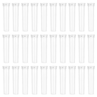Vials for Flower Arrangements 2.8 Inch Floral Water Tubes Plastic Floral Vials with Caps (Clear, 30 Pack)