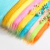 homeemoh Faux Fur Fabric 19.68 Inch x 19.68 Inch Soft Plush Fluffy Craft Fabric Shaggy Fake Fur Fuzzy Fabric for Sewing Cloth DIY Crafts (Light Orange) view 3