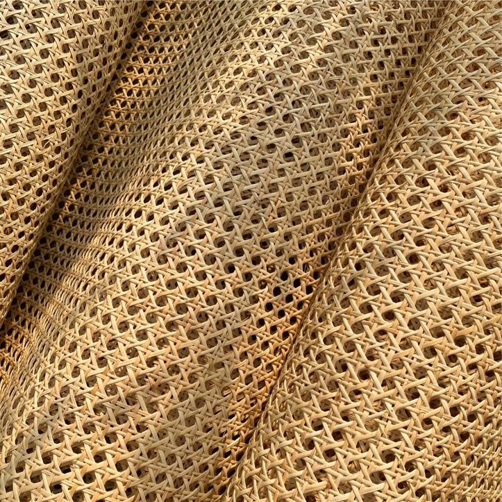 Cane Rattan Webbing Roll,19.7"Width x 23Ft for Caning Projects,Natural Rattan Material Roll Net Woven Open Mesh Cane, Suitable for Caning Material DIY Supplies