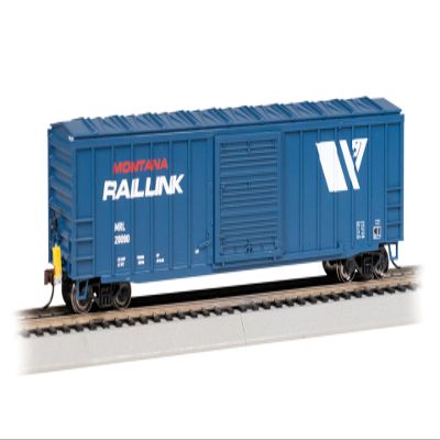 Bachmann Trains - 50' Outside Braced Box Car with Flashing End of Train Device - Montana Rail Link #20090 - HO Scale