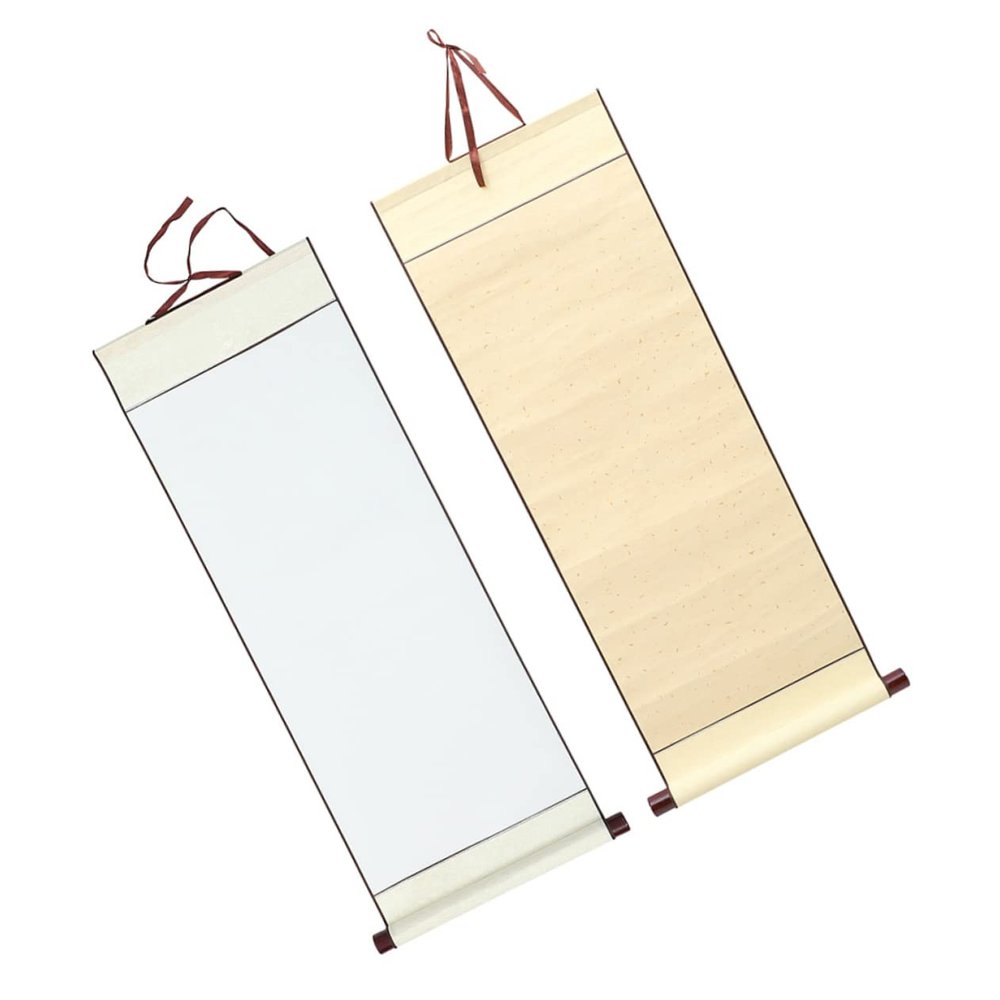 EXCEART 2pcs Blank Hanging for Chinese Calligraphy Antique Style Painting Paper Water-Absorbing for Writing Drawing for Art Display