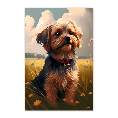 Gabbana Dog Diamond Art Painting Cute Puppy, 5D DIY Full Circle Diamond Cross Stitch Kit for Adults, Home Decoration and Friend Gift 16x20 Inch