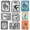 CRASPIRE Marine Animal Clear Stamps Philatelic Ocean Jellyfish Starfish Turtle Seahorse Conch Reusable Retro Transparent Silicone Stamp Seals for Journaling Card Making DIY Scrapbooking Photo Album view 1