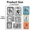 CRASPIRE Marine Animal Clear Stamps Philatelic Ocean Jellyfish Starfish Turtle Seahorse Conch Reusable Retro Transparent Silicone Stamp Seals for Journaling Card Making DIY Scrapbooking Photo Album view 2