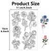 CRASPIRE Flowers Clear Rubber Stamps Roses Plants Reusable Retro Transparent Silicone Stamp Seals for Valentine's Day Scrapbooking Photo Album Decorative Journaling Card Making DIY view 2