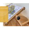 OVARIA Adjustable Embroidery Stand, Rotated Cross Stitch Stand, Embroidery Frame Size with Grooved, Beech Wood Embroidery Hoop Holder for DIY Craft Thread Sewing view 3