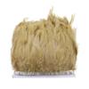 1 Meter Dyed Rooster Feather Trim Chicken Ribbon DIY Clothing Dress Sewing Accessories Feathers for Crafts Light Brown view 1
