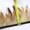 1 Meter Dyed Rooster Feather Trim Chicken Ribbon DIY Clothing Dress Sewing Accessories Feathers for Crafts Light Brown view 4