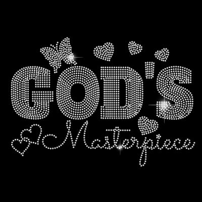 SUPERDANT God's Masterpiece Iron on Rhinestones for Clothes Butterfly Crystal Heat Transfer Stickers Iron on Decals Rhinestone Patches for Man Woman T-Shirt Clothing Hoodie Jackets DIY Art Craft Gifts