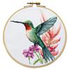 Hummingbird Round Shape Stamped Cross Stitch Kits for Beginners Easy with Hoop 11CT Needlepoint Embroidery DIY Counted Cross Stitch Kits Art Craft Wall Decor 40x40cm(2) view 1